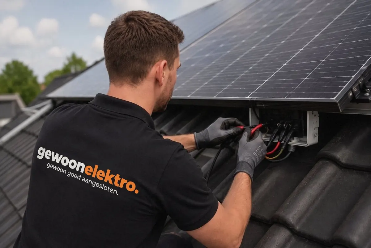 Zonnepanelen aansluiten: werk van gewoonelektro
